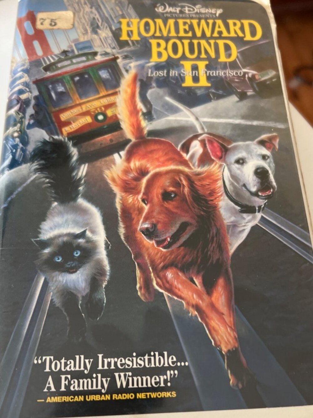 Vtg Walt Disney Homeward Bound II Lost San Francisco VHS Clamshell Case Estate